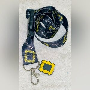NWOT Licensed Friends Picture Frame Breakaway Lanyard/Detachable Clip